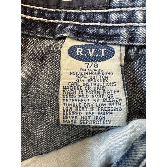 Vintage R.V.T Denim Cargo Midi Skirt Size 8 - Picture 4 of 4